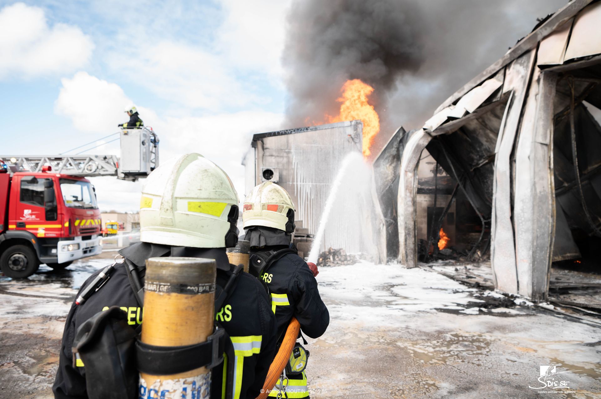 Intervention incendie de nuit